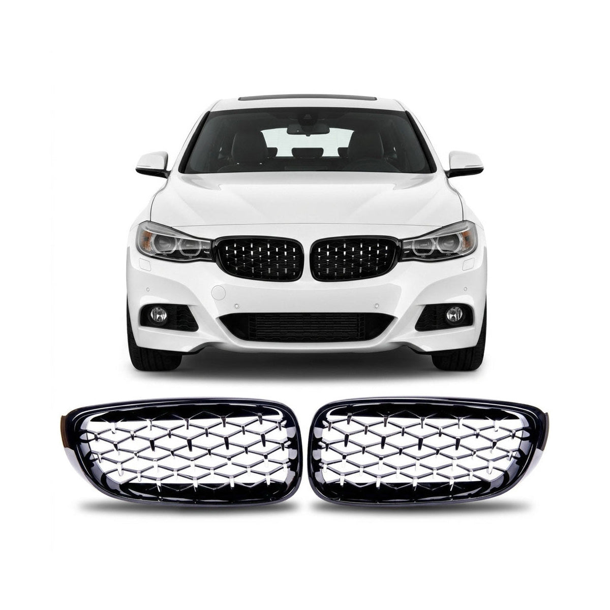 Gloss Black Front Grille passend für BMW 5 Series F10 F11 2010-2018 – Bild 1