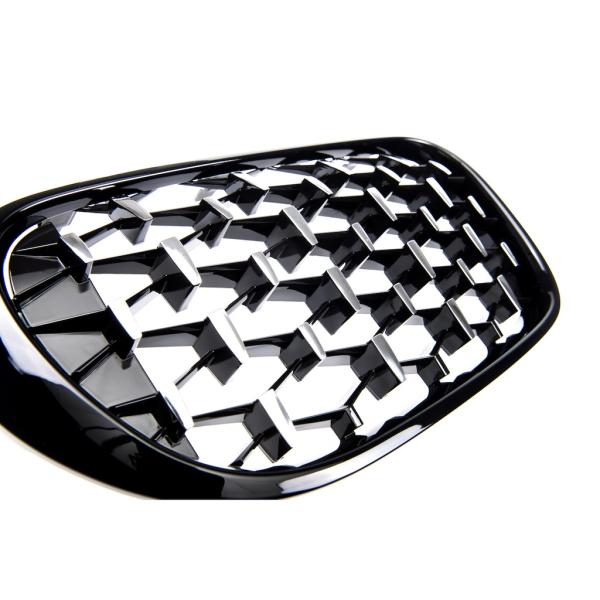 KÜHLERGRILL DIAMANT GRILL passend für BMW 7ER G11 G12 LCI AB 15-19 SCHWARZ CHROM