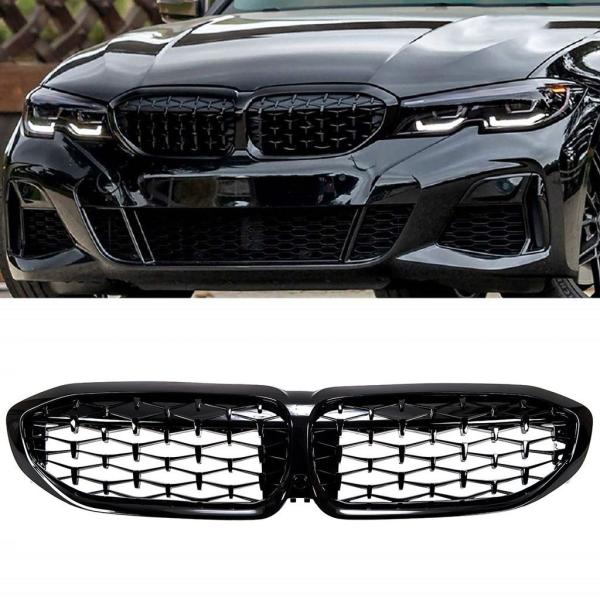 Sport-Performance Wabengrill Kühlergrill Schwarz Glanz passt passend für BMW 3er G20 G21