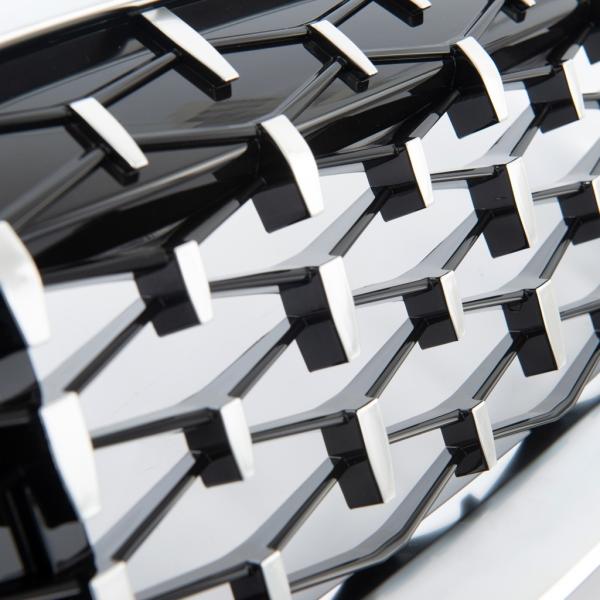 Sportgrill Kühlergrill passend für BMW 3er G20 / G21 19-22 Hochglanz schwarz/Matt silber