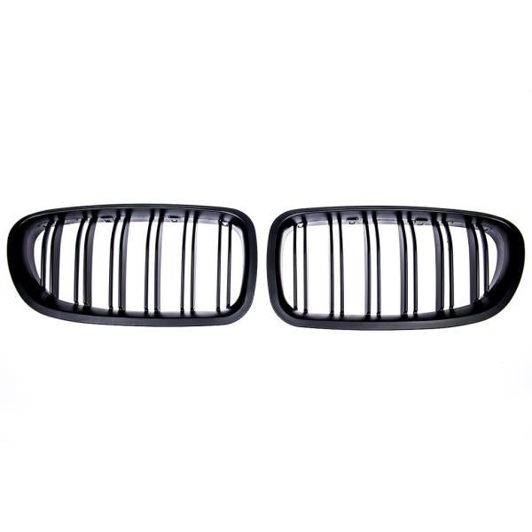 Kühlergrill Set Grill Schwarz MATT Doppelsteg passend für BMW F10 F11 auch M M5