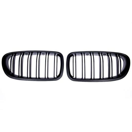 Kühlergrill Set Grill Schwarz MATT Doppelsteg passend für BMW F10 F11 auch M M5