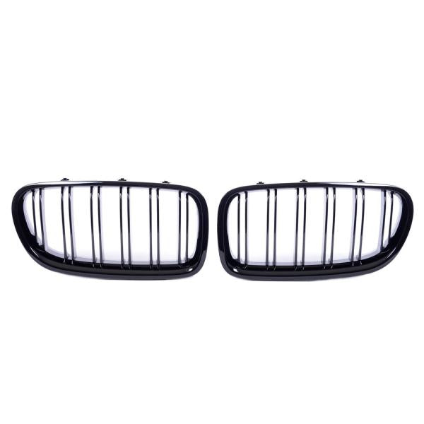Kühlergrill Set Grill Schwarz Glanz Doppelsteg passend für BMW F10 F11 auch M M5