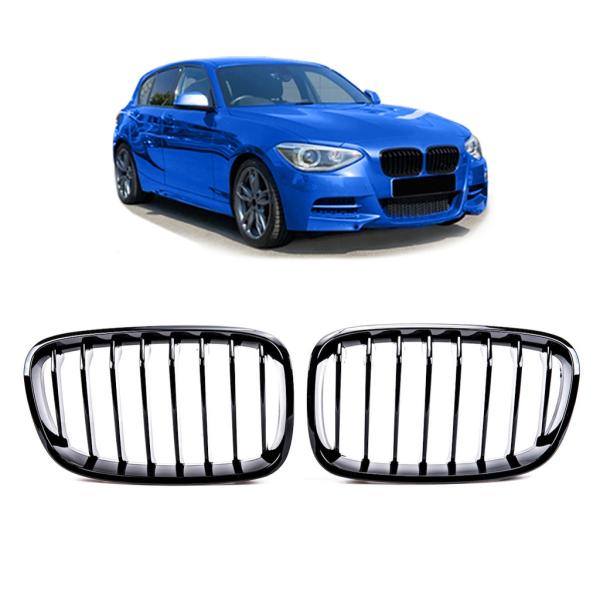 Set Performance Kühlergrill passend für BMW 1er F20 F21 Bj 11-15 passend Schwarz Glanz