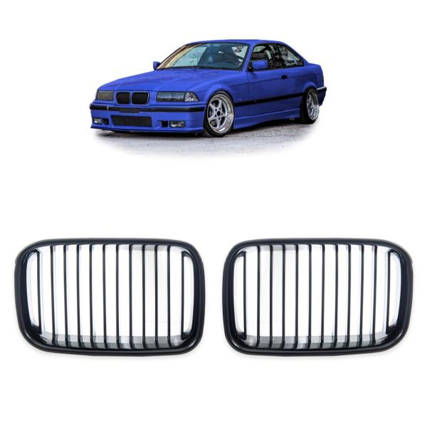 Performance Kühlergrill SET Schwarz glanz passend für BMW E36 alle Modelle 1990-1996