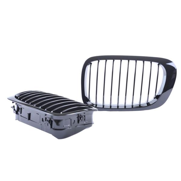 Set Sport Kühlergrill Performance schwarz glanz passend für BMW E46 Coupe Cabrio 99-03