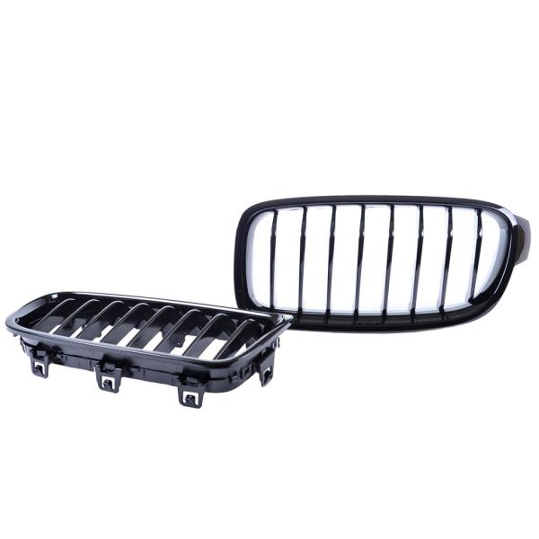 Kühlergrill Sport-Performance komplett hochglanz Schwarz passt passend für BMW F30 F31
