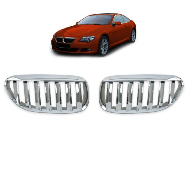Kühlergrill / Sportgrill chrom passend für BMW 6er E63 E64 03-10 alle Modelle
