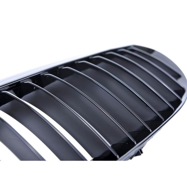 Jeu de calandres noir brillant Performance compatible avec BMW Série 6 E63 E64 de 2003 à 2010