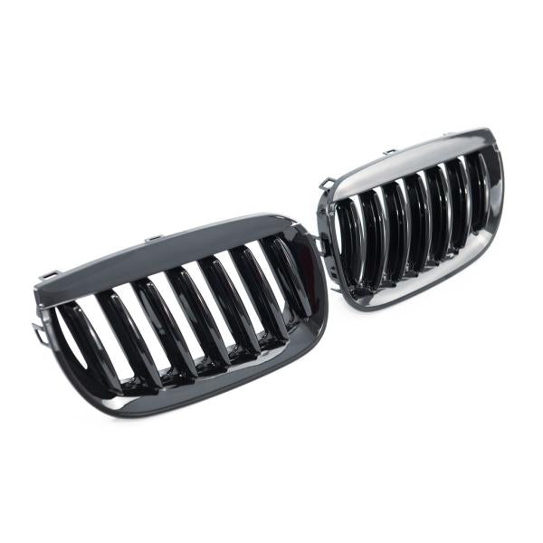 Kühlergrill / Sportgrill passend für BMW X3 E83 03-06 schwarz glanz