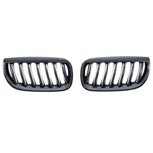 Kühlergrill / Sportgrill passend für BMW X3 E83 03-06 schwarz glanz