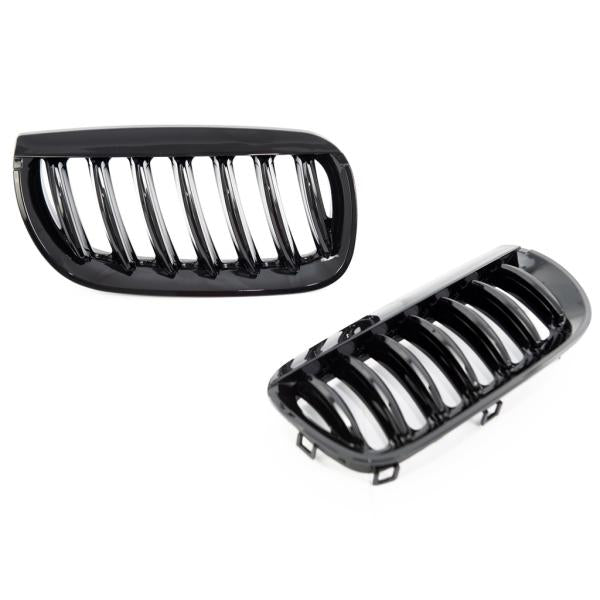 Kühlergrill / Sportgrill passend für BMW X3 E83 03-06 schwarz glanz