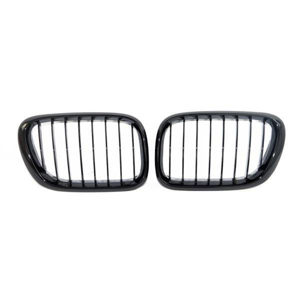 Sportgrill Kühlergrill Single passend für BMW X5 E53 00-03 Hochglanz schwarz