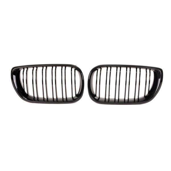 Kühlergrill passend für BMW 3er E46 Limo Touring 01-05 FACELIFT Schwarz Glanz Doppelsteg