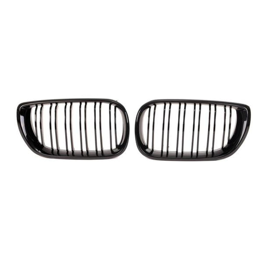 Kühlergrill passend für BMW 3er E46 Limo Touring 01-05 FACELIFT Schwarz Glanz Doppelsteg
