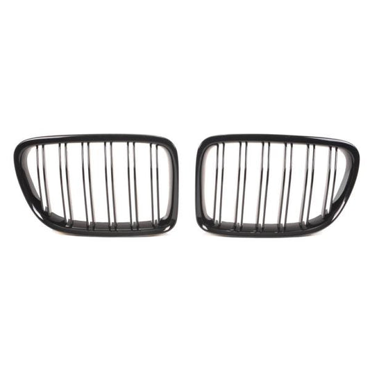 Doppelsteg Kühlergrill Grill Schwarz glänzend passend für BMW X1 E84 ab 09-15 auch M