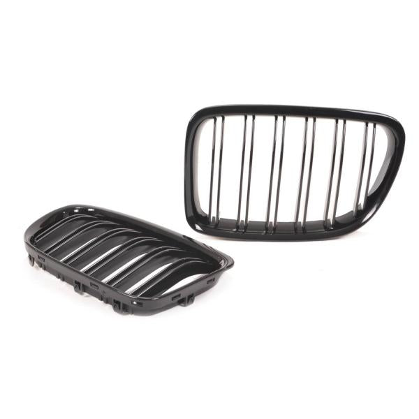 Doppelsteg Kühlergrill Grill Schwarz glänzend passend für BMW X1 E84 ab 09-15 auch M