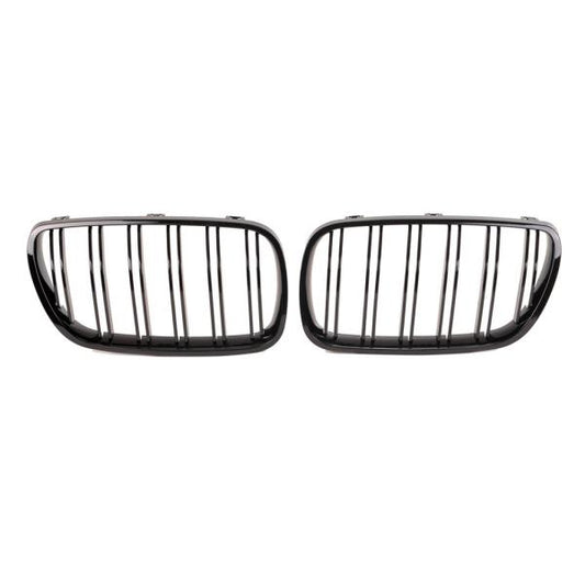 Kühlergrill SET Schwarz Hochglanz Doppelsteg passend für BMW X3 E83 LCI 06-11