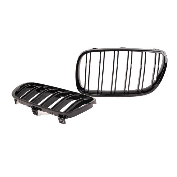 Kühlergrill SET Schwarz Hochglanz Doppelsteg passend für BMW X3 E83 LCI 06-11