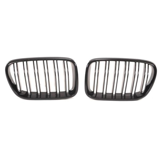 Doppelsteg KÜHLERGRILL SET Schwarz Glanz Sport passt passend für BMW X3 F25 10-14