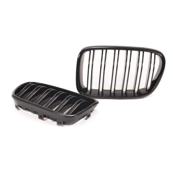 Doppelsteg KÜHLERGRILL SET Schwarz Glanz Sport passt passend für BMW X3 F25 10-14