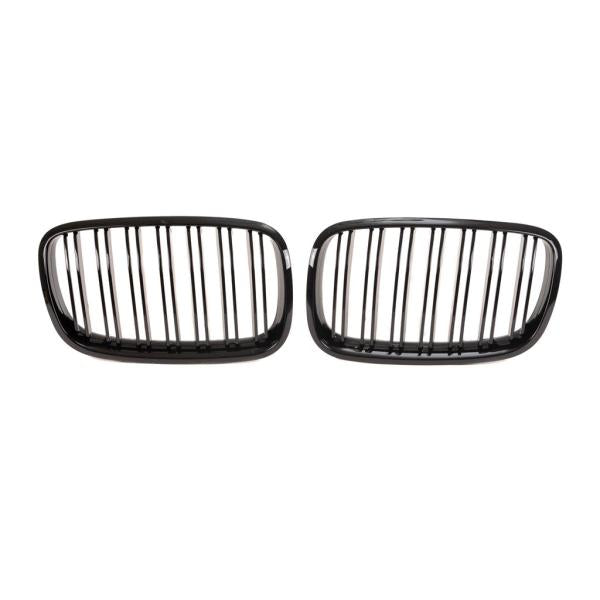 Doppelsteg Kühlergrill Schwarz Glanz Set passt passend für BMW X5 E70 X6 E71 E72 06-13