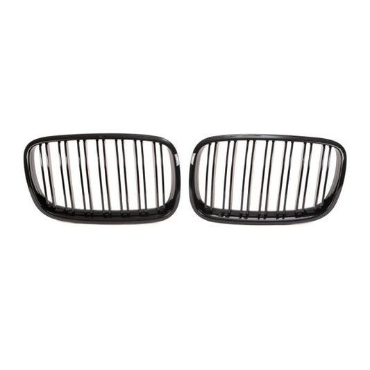 Doppelsteg Kühlergrill Schwarz Glanz Set passt passend für BMW X5 E70 X6 E71 E72 06-13