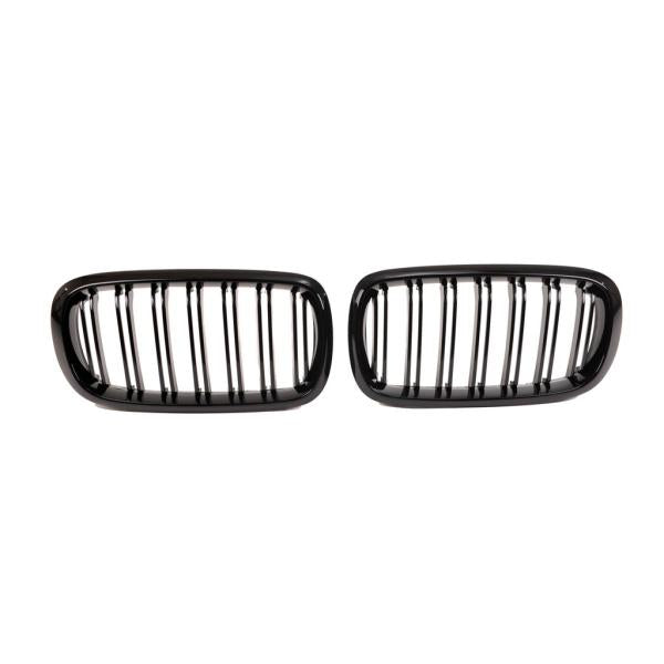 Kühlergrill Frontgrill passend für BMW X5 F15 / X6 F16 13-17 Doppelsteg Schwarz Glanz