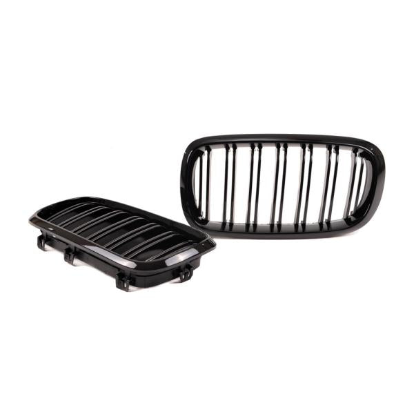 Kühlergrill Frontgrill passend für BMW X5 F15 / X6 F16 13-17 Doppelsteg Schwarz Glanz