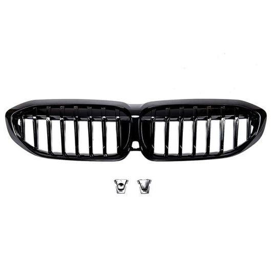 Set Performance Kühlergrill Schwarz Glanz passt auf passend für BMW 3er G20 G21 Sport +M