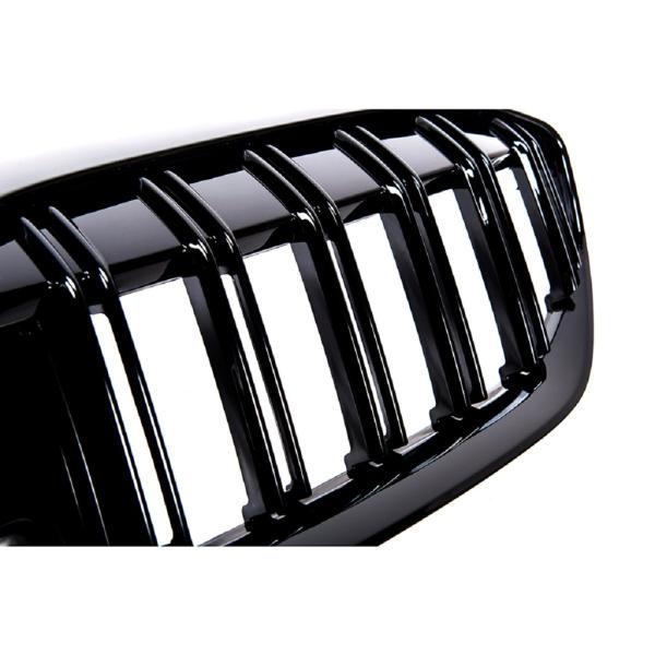 Set Doppelsteg Kühlergrill passt passend für den BMW 3er G20 G21 Schwarz Glanz Sport
