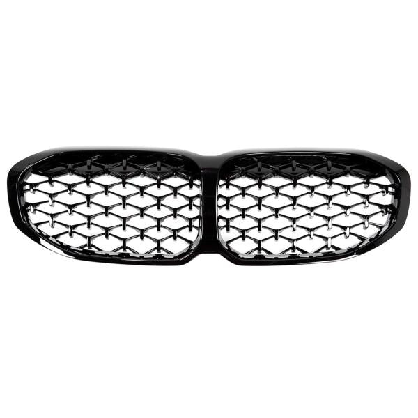 Sportgrill Kühlergrill passend für BMW 1er F40 ab2019 Diamond Hochglanz schwarz