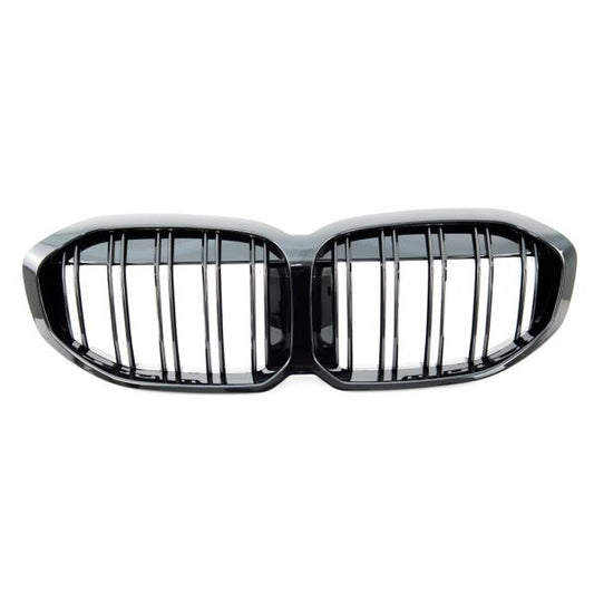 Sport Doppelsteg Kühlergrill hochglanz schwarz lackiert für alle passend für BMW 1er F40