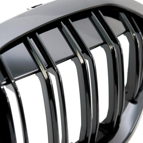 Sport Doppelsteg Kühlergrill hochglanz schwarz lackiert für alle passend für BMW 1er F40