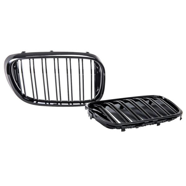 Doppelsteg Kühlergrill Schwarz GLANZ Performance passt passend für BMW 7er G11 G12 2014-2019