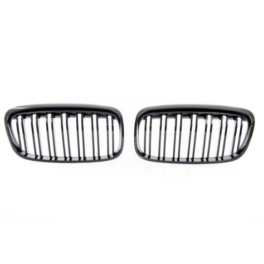 Set Doppelsteg Kühlergrill schwarz Glanz passend für BMW 2er Active Tourer F45
