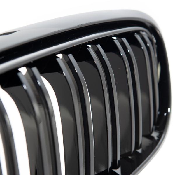 Set Doppelsteg Kühlergrill schwarz Glanz passend für BMW 2er Active Tourer F45
