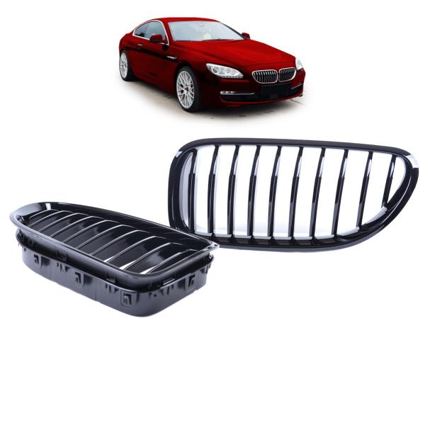 Calandre noir brillant adaptée pour BMW Série 6 F12 F13 F06 Sport-Performance