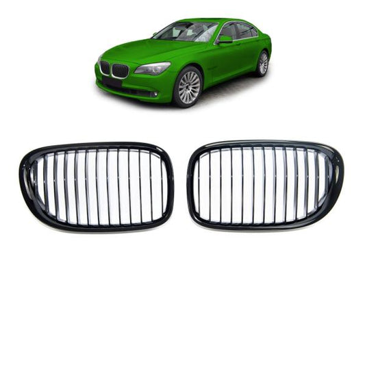 Sportgrill Kühlergrill Single passend für BMW 7er F01/ F02/ F03/ F04 08-15 Hochglanz schwarz