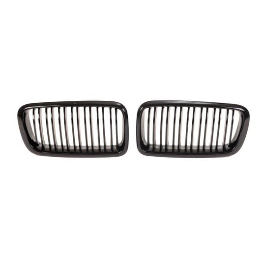 Set Doppelsteg Kühlergrill Schwarz GLANZ Performance passt passend für BMW 7er E38 94-02