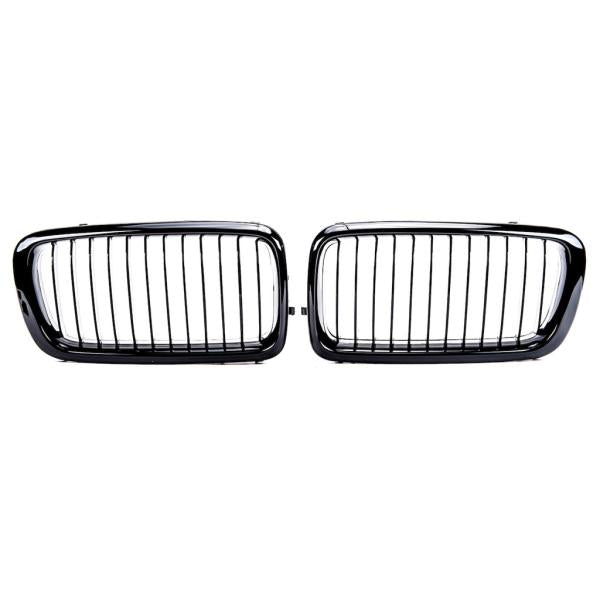 Set Kühlergrill Schwarz GLANZ Performance passt passend für BMW 7er E38 94-02