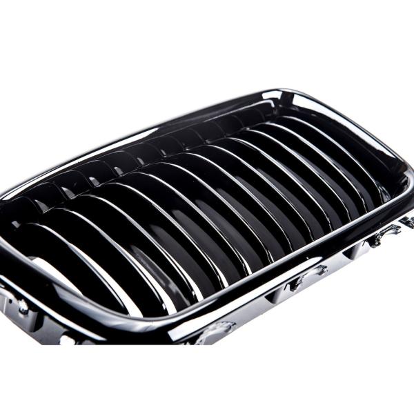 Set Kühlergrill Schwarz GLANZ Performance passt passend für BMW 7er E38 94-02