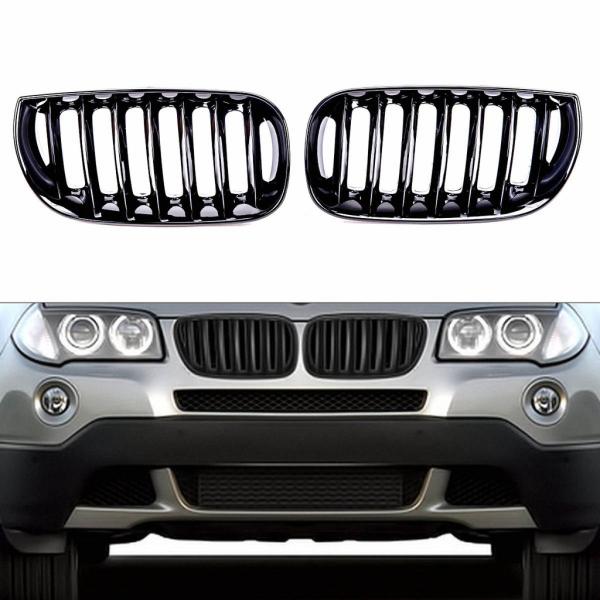 Sportgrill Kühlergrill kompatibel mit passend für BMW X3 F83 03-06 Hochglanz schwarz