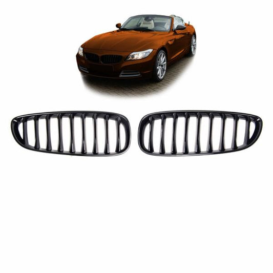 Kühlergrill / Sportgrill Single passend für BMW Z4 E89 schwarz glanz