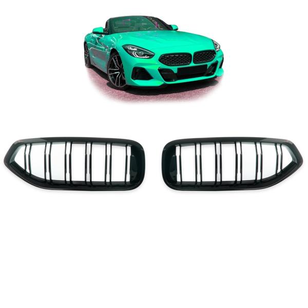 KÜHLERGRILL DOPPELSTEG GRILL PASST passend für BMW Z4 G29 AB 18 SCHWARZ GLANZ