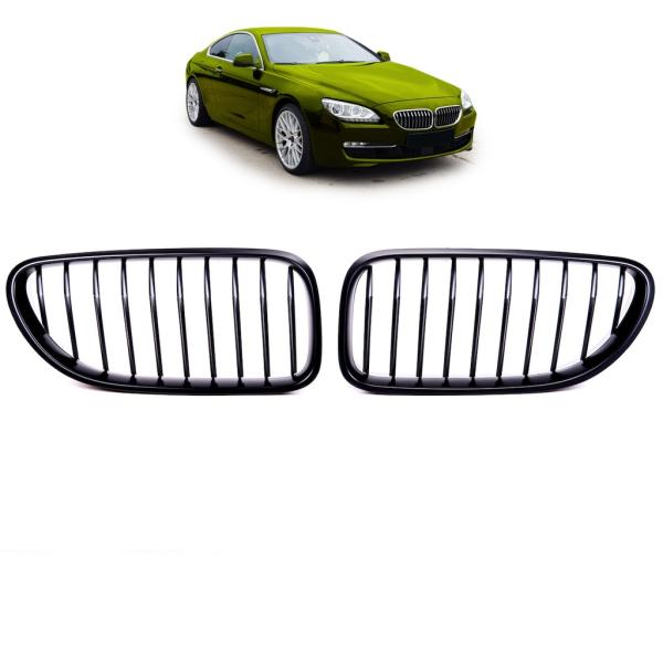 Set Kühlergrill passend für BMW 6er F12 F13 passend Schwarz Matt auch M M6