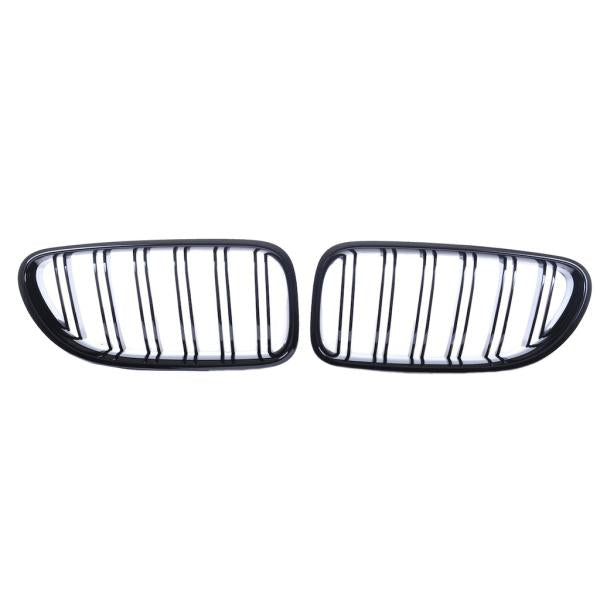 Sportgrill Kühlergrill Doppelsteg passend für BMW 6er F12 / F13 11-18 Hochglanz schwarz