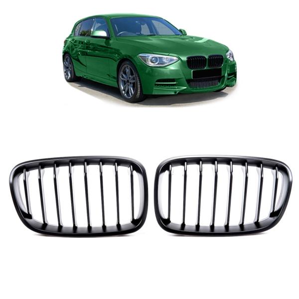SET Performance Kühlergrill Grill Schwarz Matt passend für BMW 1er F20 F21 2011-2015