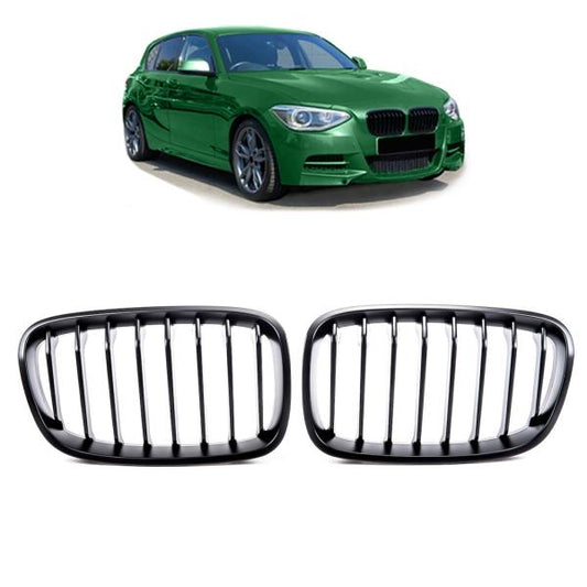 SET Performance Kühlergrill Grill Schwarz Matt passend für BMW 1er F20 F21 2011-2015