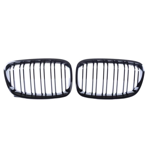 Sportgrill Kühlergrill Doppelsteg passend für BMW 1er F20 / F21 11-15 glanz schwarz